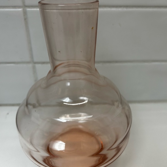 Vintage depression glass decanter and glass nightstand set - Picture 3 of 5